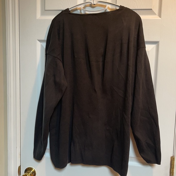 Monterey Bay Black Large Ribbed Cardigan - Picture 3 of 3
